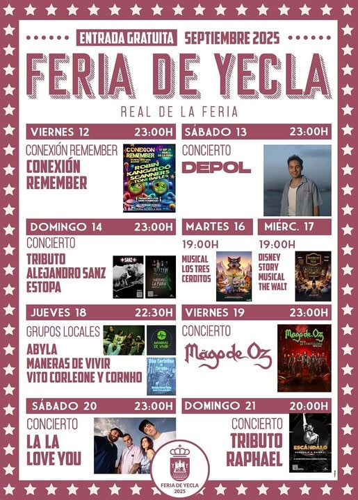 Conciertos de la Feria de Yecla 2025